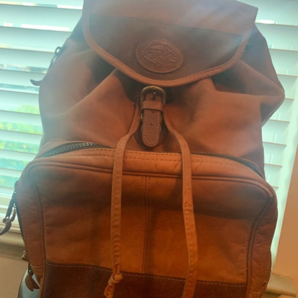 leather back pack/ book bag